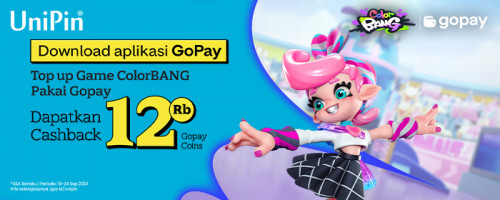 Top up Game ColorBANG di UniPin Cashback 12Ribu GoPay Coins!